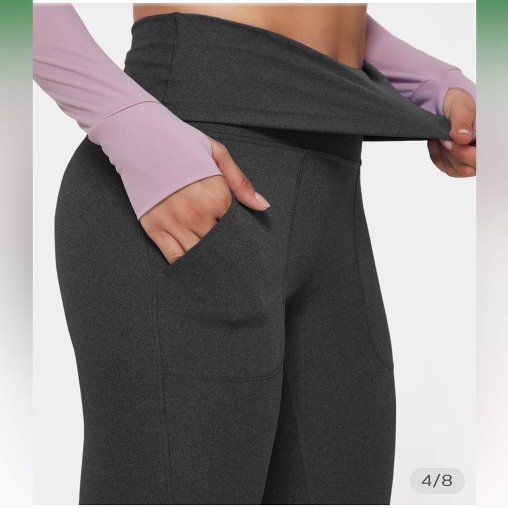 Halara In My Feels Super High Waisted Foldover Pocket Full Length Flare Legging